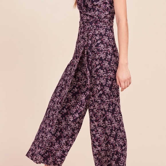 JACK BY BB Dakota Deep Blue Jumpsuit Floral Romper , Size 4 NWT - Picture 3 of 7